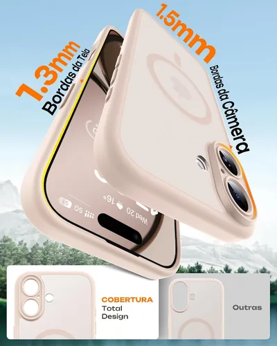 Miniatura 757 de TOCOL Funda para iPhone 11, compatible con Magsafe, protección completa de cámara, imanes integrados, protección contra caídas, funda translúcida
