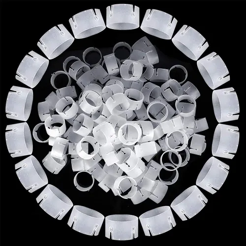 Miniatura 4 de AKOAK Conector de hebilla de anillo de arco de globos de plástico blanco 50 – Arco de globos de bricolaje para decoración de cumpleaños – 50