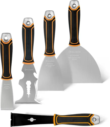 Miniatura 9 de ROLLINGDOG Juego de cuchillos de masilla de 5 piezas: incluye cuchillo de espiga de 1 pulgada, 3 y 5 pulgadas, raspador de cincel de 1.5 pulgadas