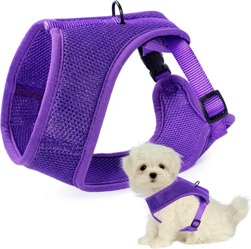 Miniatura 10 de Mile High Life Arnés para perro, chaleco floral de malla de aire para perros y gatos pequeños de 20 libras, fácil de poner, cierre fácil ajustable