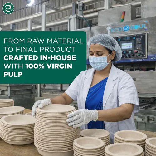 Miniatura 7 de ECO SOUL Platos de papel compostables de 10 pulgadas, paquete de 100 – Platos de papel desechables resistentes, bagazo de caña de azúcar