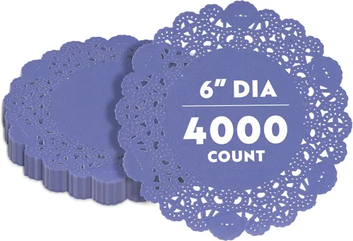 Miniatura 62 de Restaurantware Pastry Tek Blondas de Encaje de 4 x 4 Pulgadas 100 Vajilla Decorativa - Blondas de Mesa Desechables Redondas de Papel Negro