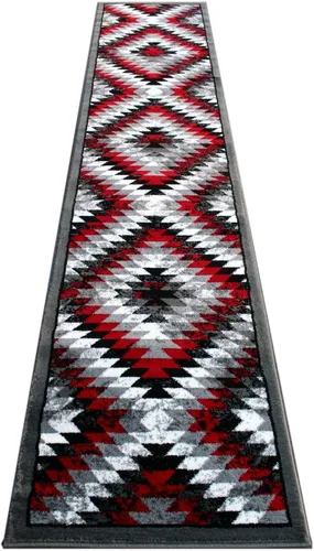 Miniatura 23 de Masada Rugs, Stephanie Collection - Alfombra de área del suroeste de nativos americanos, diseño envejecido 1106 turquesa, gris, blanco y negro