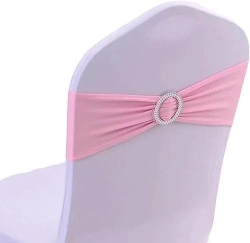 Miniatura 18 de 50 lazos elásticos para silla, bandas elásticas para silla con hebilla deslizante, lazos para bodas, hoteles, banquetes, fiestas de cumpleaños