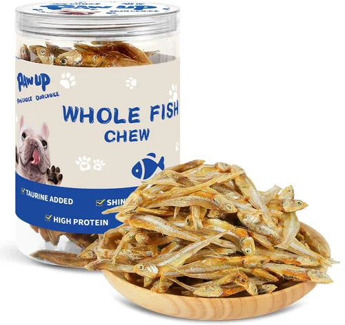 PAWUP - Golosinas secas para perros de pescado entero, bocadillos de omega-3 con alto contenido de proteínas | Skin & Coat Health, Recompensas de