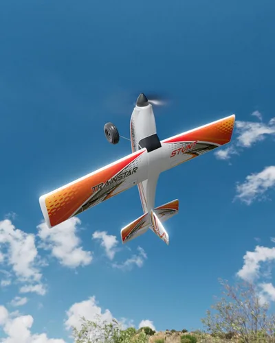 Miniatura 8 de VOLANTEXRC Avión RC de 4 canales TrainStar 500mm, avión de control remoto sin escobillas Fighter RTF con giroscopio de 6 ejes, 3 modos y acrobacias