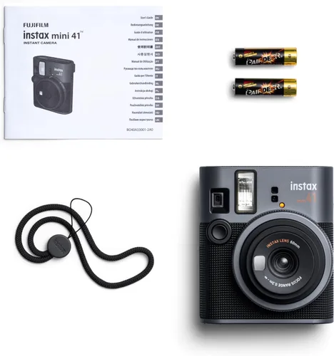 Miniatura 4 de INSTAX Mini cámara instantánea 41, operación simple con exposición automática, flash integrado, lente selfie y modo de cerca, una cámara de diseño
