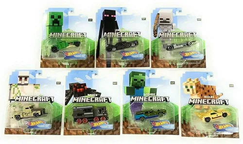 Miniatura 3 de Hot Wheels Juego completo de 7 personajes de videojuegos de Minecraft de 2020 1:64