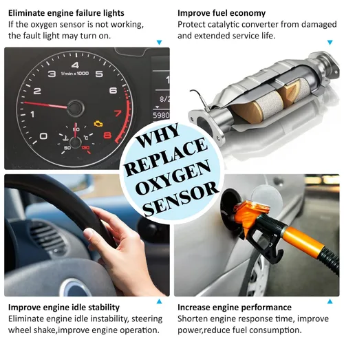 Miniatura 3 de Sensor de oxígeno 15717 234-4071 O2 Relación de combustible de aire aguas arriba aguas abajo compatible con F-150 Mustang 1 unids