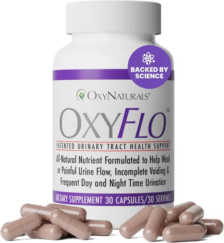 OxyFlo Suplemento de control de la vejiga para mujeres y hombres, apoya la salud y la comodidad de la vejiga, arándano patentado Flowens para LUTS,