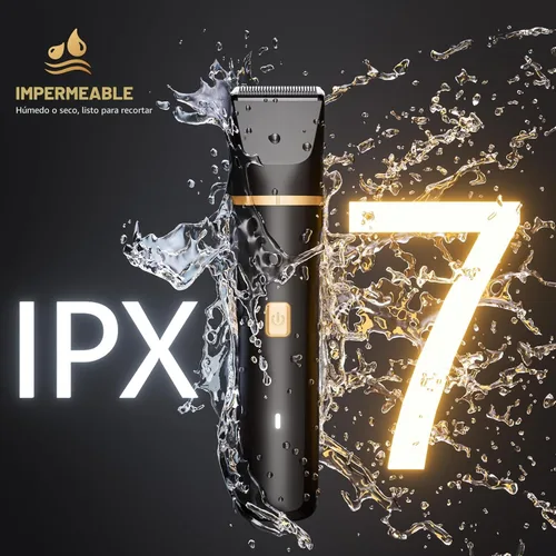 Miniatura 3 de Maquinilla de afeitar eléctrica para hombres, impermeable IPX7, para sienes, ingle, nariz, pelos de oídos, barba, recortadora de vello corporal, kit