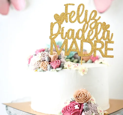 Miniatura 3 de Decoración para tartas Feliz Día de la Madre, decoración de pastel Feliz Cumpleaños, Feliz dia Mama, suministros de decoración de fiesta del día