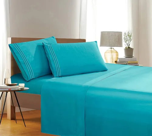 Miniatura 32 de Elegant Comfort 1500 Premier Resistente a Arrugas y Decoloración de Calidad Hotel Juego de Sábanas de 4 Piezas Ultra Suave Lujoso Incluye Sábana