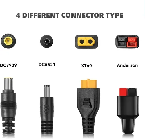 Miniatura 8 de Cable de carga de panel solar FlexSolar 6.6 pies 14AWG, conector solar a Anderson, DC5521, DC7909, adaptador XT60 para batería, estación de energía