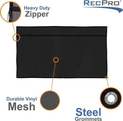 Miniatura 3 de RecPro Kit de Pantalla de Sombra Solar para Toldo de RV con Kit de Cremallera Opciones de Ancho de 11' - 21' Caída de 8' y 9' Bloqueador UV