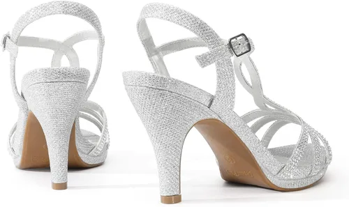 Miniatura 3 de Dream Pairs Amore - Sandalias de tacón para mujer con puntera descubierta