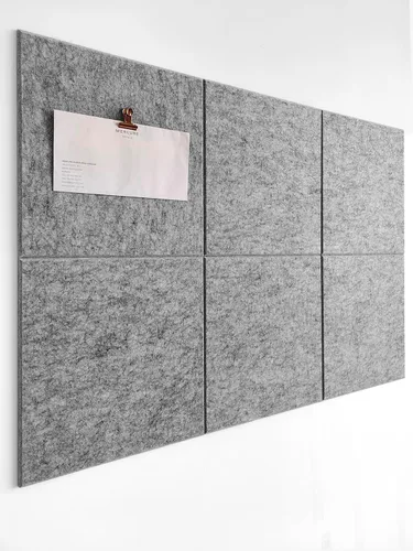 Miniatura 6 de Tabla de corcho alternativa de 24 x 36 pulgadas, paquete de 6 azulejos de pared de fieltro con pestañas adhesivas extraíbles seguras, tableros