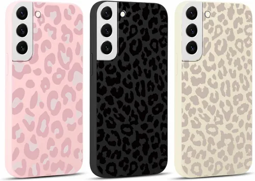 Miniatura 77 de 2 Pack Funda con lindo estampado de chita para Samsung Galaxy S22 Ultra 5G de 6.8", Fundas con patrón de leopardo de lujo, diseño de silicona suave