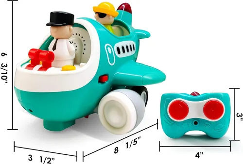 Miniatura 7 de iPlay, iLearn Juguetes de Avión para Bebés, Genial Avión de Control Remoto para Niños Pequeños de 2-3 años, Helicóptero Musical RC para Bebés