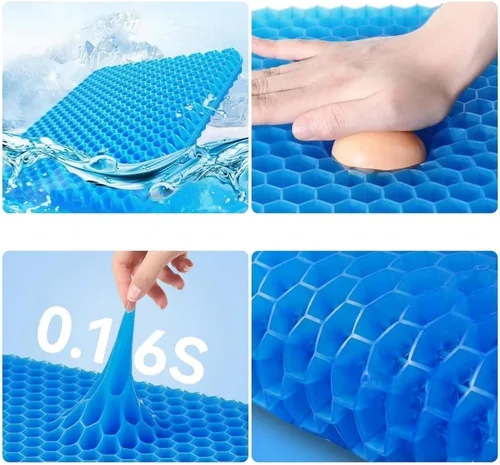 Miniatura 6 de Cojín de asiento de gel – Comodidad ergonómica para oficina, coche, viajes y embarazo Dolor de espalda, coxis, apoya la columna vertebral