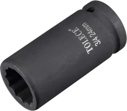 Miniatura 18 de uxcell 3/4-Inch Drive 0.827 in 12-Point Deep Impact Socket, CR-MO Steel 3.071 in Longitud, Tamaños métricos