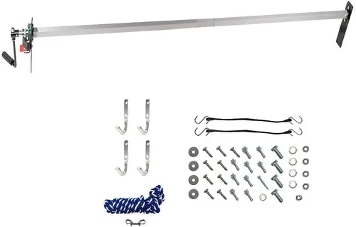 Miniatura 11 de Kit de lona para camión volquete y remolque Mytee Products con lona de malla de bolsillo doble de PVC de 5' x 14' - Sistema manual de lona