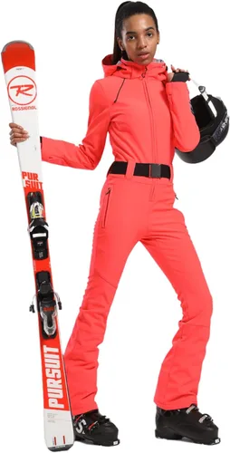 Miniatura 13 de GSOU SNOW Traje de esquí para mujer, traje de nieve delgado de una pieza, chaqueta de nieve, impermeable, resistente al viento, deportes al aire