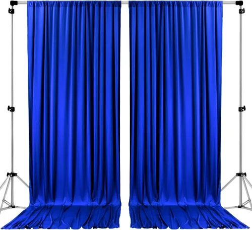 Miniatura 37 de AK TRADING CO. Cortinas de telón de fondo de poliéster IFR de 10 pies x 8 pies con bolsillos para varillas - Cortinas para decoración de ventana