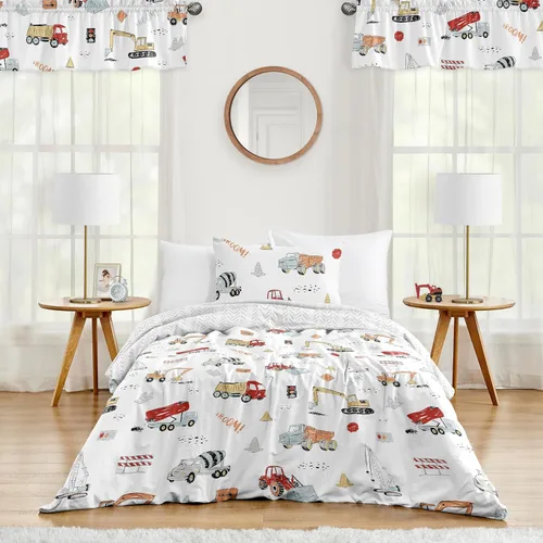Miniatura 11 de Sweet Jojo Designs Anchors Away - Juego de ropa de cama de 3 piezas para niños, color azul marino y blanco, tamaño matrimonial/queen