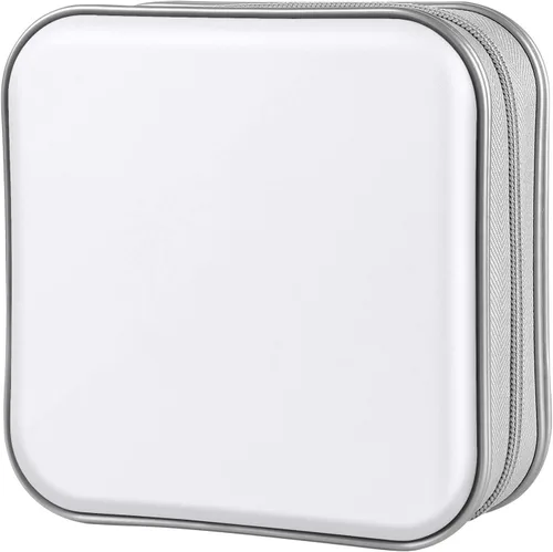 Miniatura 19 de Siveit Estuche para CD, Capacidad para 40 CD/DVD, Cartera Portadora de Estuches de Plástico Duro para Discos DVD, Carpeta de Almacenamiento