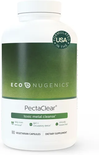 EcoNugenics PectaClear - Suplemento desintoxicante para limpieza de metales tóxicos, elimina de forma natural y segura las toxinas para la