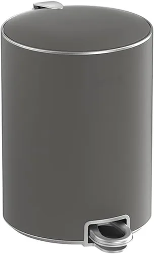 Trash Bin 3.17Gallon Stainless Steel Pedal Trash Can Creative Household Round Trash Cans with Lid Living Room Bedroom Office Large Capacity Toilet