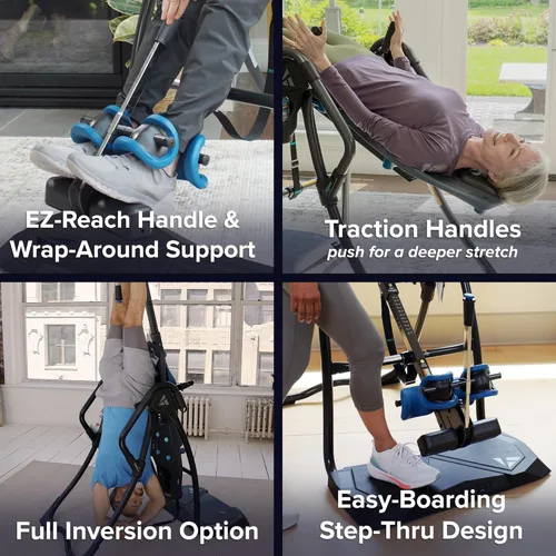 Miniatura 4 de Teeter FitSpine LX9 Mesa de inversión, cerradura de lujo fácil de alcanzar, kit de alivio del dolor de espalda, registrada por la FDA
