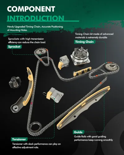 Miniatura 3 de SCITOO Kit de cadena de distribución Bomba de agua TK3042, AW9426 para Nissan Frontier/NV1500 / NV2500 12, para Nissan NV3500 12, para Nissan
