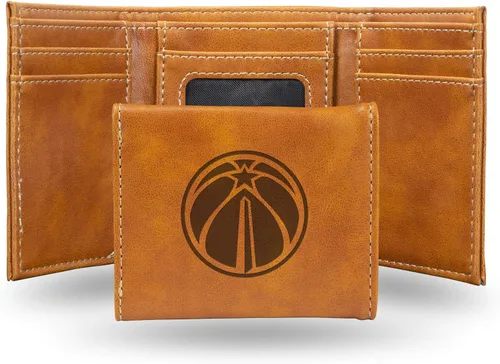Miniatura 26 de NBA Rico Industries - Billetera triple grabada con láser y tres pliegues, accesorio para hombre Negro