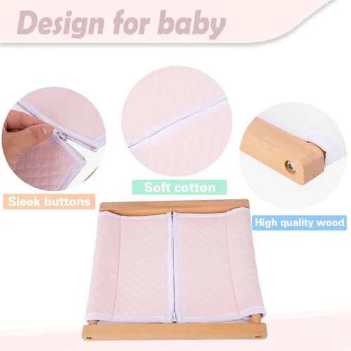 Miniatura 4 de Montessori - Juguetes de madera para vestirse, tablero de aprendizaje, habilidades básicas de vestirse, botones, broches, cremalleras, hebillas