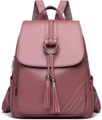 Miniatura 5 de Mochila de moda para mujer, monederos de PU con diseño multiusos, bolso con asa superior (color : negro, tamaño: 30 x 26 x 12)