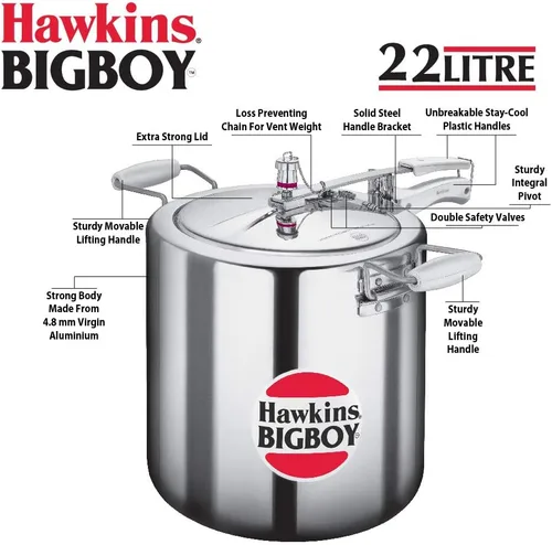 Miniatura 3 de Hawkins Bigboy - Olla a presión de aluminio, 22 litros