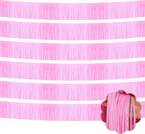 Miniatura 12 de Pack de 6 Guirnaldas de 10 Pies de Flecos de Aluminio con Serpientes de Oropel Bandera Colgante de Pared Telón de Fondo Bandera para Flotas