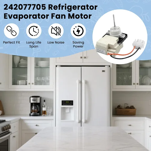 Miniatura 6 de AMI PARTS 242077702 242077705 Motor de ventilador evaporador Compatible con Frigi.daire Ken.More CROS.Ley Reemplaza FDQC18EL4F 242077701 5304514392
