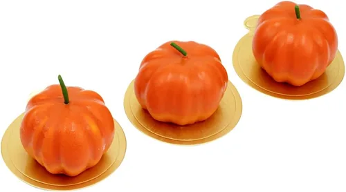 Miniatura 9 de Restaurantware - Molde para pastel de calabaza de 6 cavidades de Pastel, 1 molde de calabaza 3D listo para horno - Molde de silicona blanca