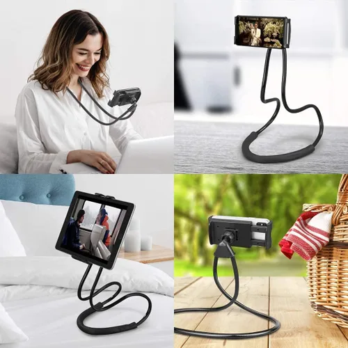 Miniatura 5 de Soporte para teléfono celular perezoso colgante en el cuello, soporte giratorio para el cuello Hsxxf 360, soporte de montaje flexible