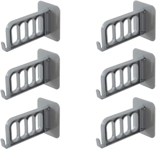 Miniatura 11 de Percha plegable sin perforaciones, pequeña percha plegable para ropa, ganchos de almacenamiento para paredes, 4 agujeros montado en la pared, Beige