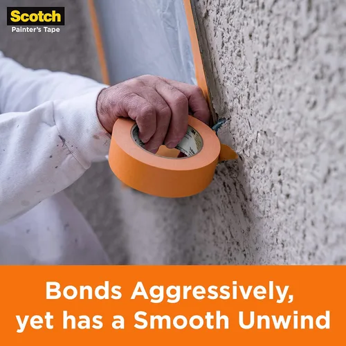 Miniatura 7 de Scotch Cinta adhesiva resistente para pintores, 6 rollos, 3.58 cm x 54.9 m, para uso en vinilo, alfombra, metal y plástico, cinta adhesiva