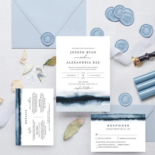 Miniatura 3 de UNIQOOO Barras de Cera de Sellado Azul Polvoriento Claro para Pistola de Pegamento para Sello de Cera - Perfecto para Invitaciones de Boda, Sobres