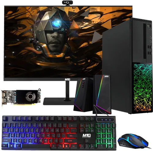 Miniatura 16 de TechMagnet PC de escritorio para juegos, Intel i5 6ª generación, Galaxy, 16 GB de RAM, SSD de 1 TB, monitor MTG de 24 pulgadas, teclado RGB, GT