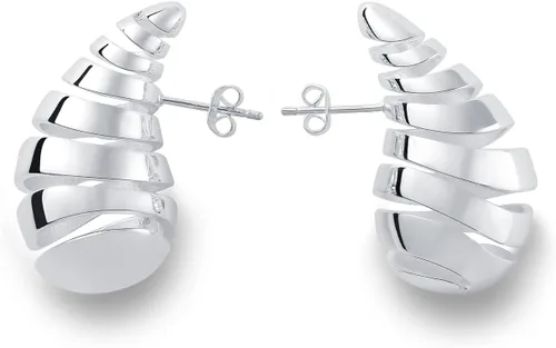 Apsvo Aretes tipo argolla gruesos de oro para mujer, chapados en oro, ligeros, colgantes en forma de lágrima, aretes de gota de agua, joyería de