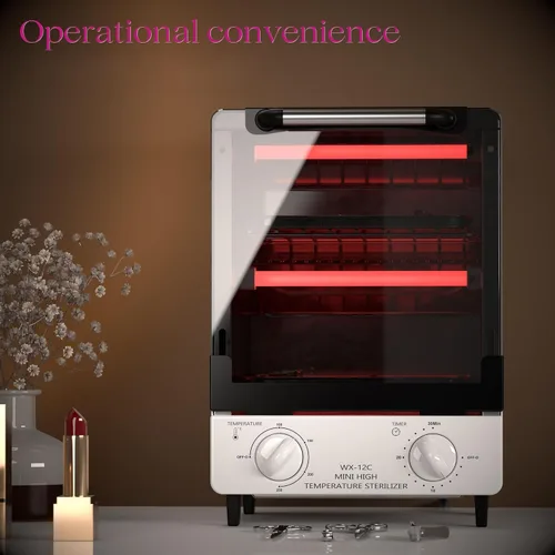 Miniatura 5 de Esterilizador para herramientas de uñas, caja de limpieza seca multifuncional de alta temperatura de 12L de acero inoxidable con control