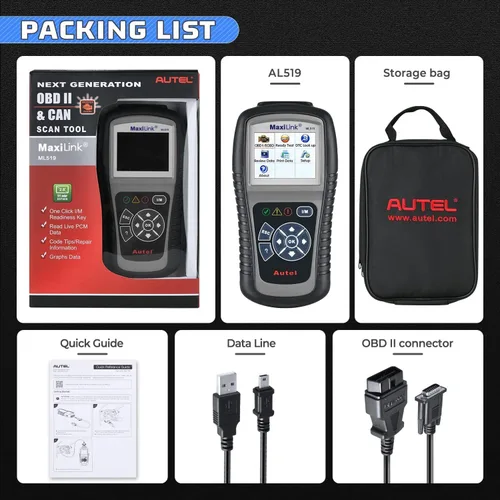 Miniatura 9 de Autel MaxiLink ML519, herramienta de escaneo OBD2 de modo 6 mejorado, herramienta de escaneo de diagnóstico automático, lector de código de fallo