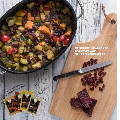 Miniatura 3 de Aufschnitt - Carne seca alimentada con pasto, baja en sodio, certificada Kosher, apta para dieta cetogénica, paquete de 2, barbacoa